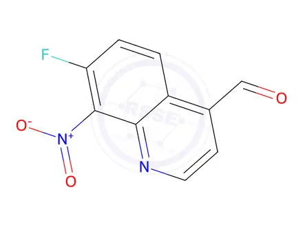 Chemical structure of 7-Fluoro-8-nitroquinoline-4-carbaldehyde