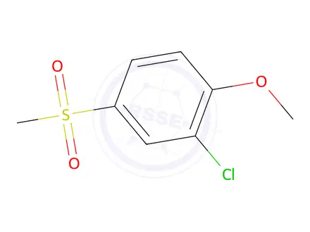 Chemical structure of 2-Chloro-1-methoxy-4-(methylsulfonyl)benzene