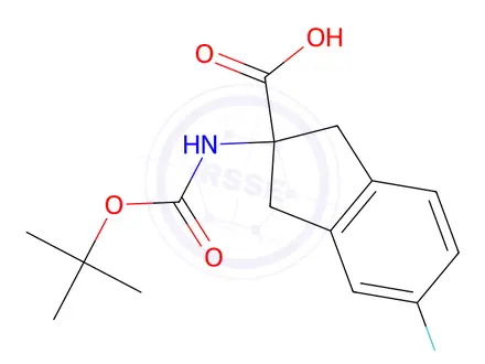 Chemical structure of 2-(Boc-Amino)-5-Fluoro-2,3-Dihydro-1h-Indene-2-Carboxylic Acid