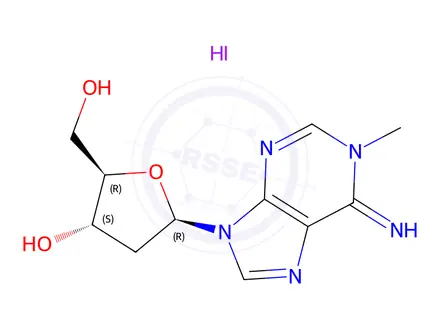 Chemical structure of 2'-Deoxy-1-methyl-adenosine Hydriodide