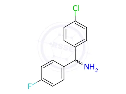 Chemical structure of (4-Chlorophenyl)(4-fluorophenyl)methanamine