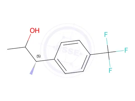 Chemical structure of (1S)-1-amino-1-(4-(trifluoromethyl)phenyl)propan-2-ol