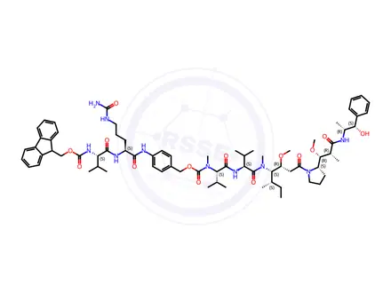 Chemical structure of Fmoc-Val-Cit-PAB-MMAE