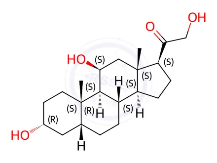 Chemical structure of Tetrahydrocorticosterone