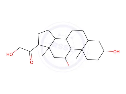 Chemical structure of 5α-PREGNAN-3β, 11β, 21-TRIOL-20-ONE