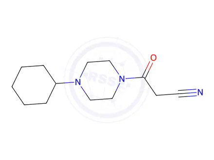 Chemical structure of 3-(4-Cyclohexylpiperazin-1-yl)-3-oxopropanenitrile