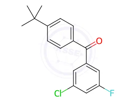 Chemical structure of (4-(Tert-butyl)phenyl)(3-chloro-5-fluorophenyl)methanone
