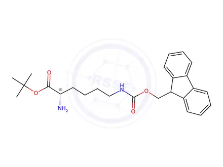 Chemical structure of tert-Butyl N6-(((9H-fluoren-9-yl)methoxy)carbonyl)-D-lysinate