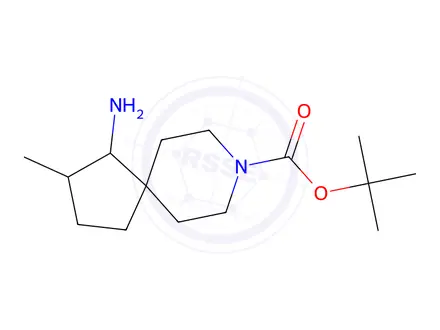 Chemical structure of Tert-butyl 1-amino-2-methyl-8-azaspiro[4.5]Decane-8-carboxylate