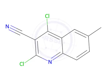 Chemical structure of 2,4-Dichloro-6-methylquinoline-3-carbonitrile
