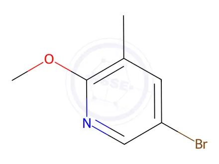 Chemical structure of 5-bromo-2-methoxy-3-methylpyridine