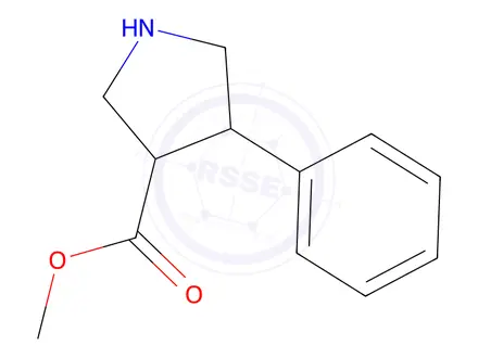 Chemical structure of (3S,4R)-Methyl 4-phenylpyrrolidine-3-carboxylate