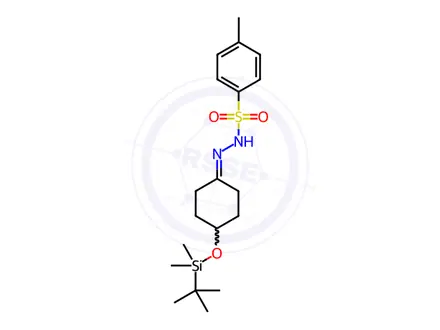Chemical structure of Benzenesulfonic acid, 4-methyl-, 2-[4-[[(1,1-dimethylethyl)dimethylsilyl]oxy]cyclohexylidene]hydrazide