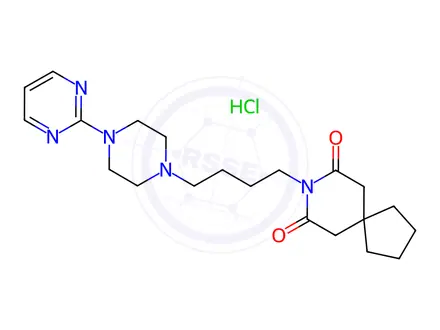 Chemical structure of Buspirone Hydrochloride