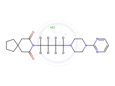 Chemical structure of Buspirone D8 Hydrochloride