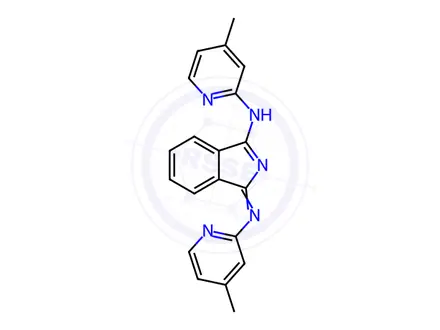 Chemical structure of N-(4-Methylpyridin-2-yl)-1-((4-methylpyridin-2-yl)imino)-1H-isoindol-3-amine