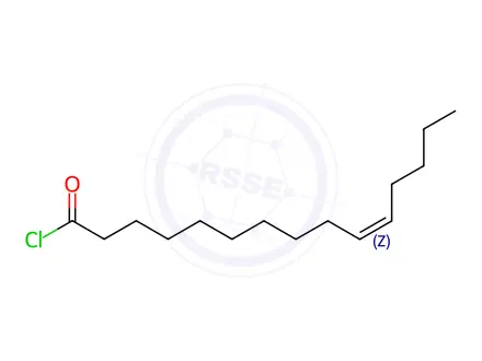 Chemical structure of 10(Z)-Pentadecenoyl chloride