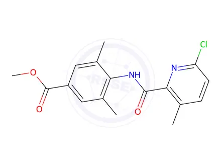 Chemical structure of methyl 4-[(6-chloro-3-methyl-pyridine-2-carbonyl)amino]-3,5-dimethylbenzoate