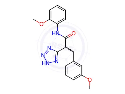 Chemical structure of N-(2-Methoxyphenyl)-3-(3-methoxyphenyl)-2-(2H-1,2,3,4-tetrazol-5-yl)propanamide
