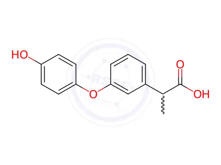 Chemical structure of Fenoprofen Impurity 2 (4'-Hydroxy Fenoprofen)