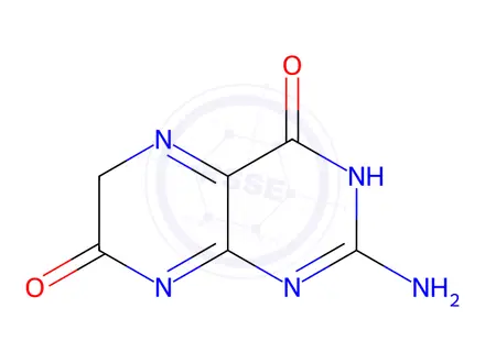 Chemical structure of 4,7(1H,6H)-Pteridinedione,2-amino-(9CI)