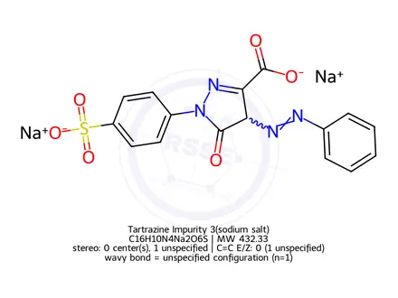 Chemical structure of Tartrazine Impurity 3(sodium salt)