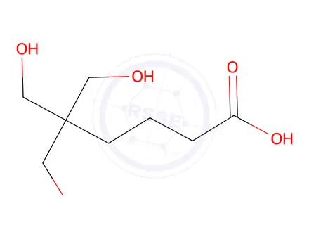 Chemical structure of 6-hydroxy-5,5-bis(hydroxymethyl)hexanoic Acid