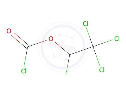 Chemical structure of Carbonochloridic Acid 1,2,2,2-Tetrachloroethyl Ester