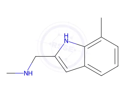 Chemical structure of N-Methyl-1-(7-methyl-1H-indol-2-yl)-methanamine
