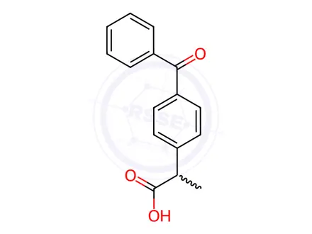 Chemical structure of 2-(4-Benzoylphenyl)propanoic acid