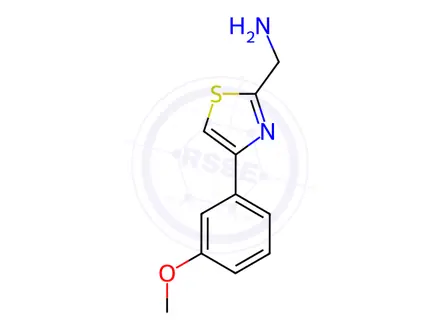 Chemical structure of (4-(3-Methoxyphenyl)thiazol-2-yl)methanamine