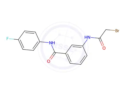 Chemical structure of 3-[(2-Bromoacetyl)amino]-N-(4-fluorophenyl)-benzamide