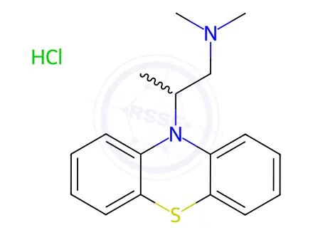Chemical structure of Iso promethazine hydrochloride