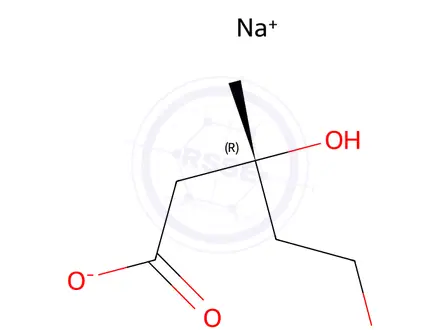 Chemical structure of D,L-Mevalonic acid, sodium salt
