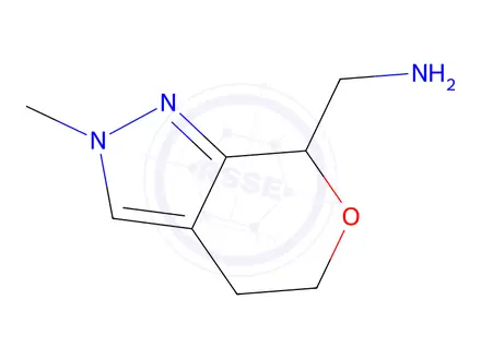 Chemical structure of (2-methyl-2,4,5,7-tetrahydropyrano[3,4-c]pyrazol-7-yl)methanamine