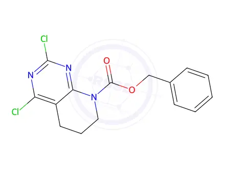 Chemical structure of Benzyl 2,4-dichloro-6,7-dihydropyrido[2,3-d]pyriMidine-8(5H)-carboxylate