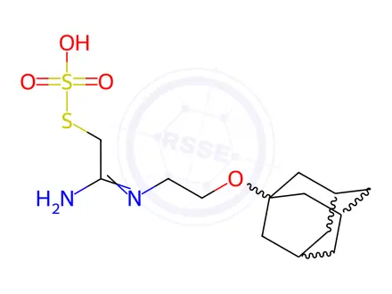 Chemical structure of Thiosulfuric acid hydrogen S-[2-[2-[(adamantan-1-yl)oxy]ethylamino]-2-iminoethyl] ester