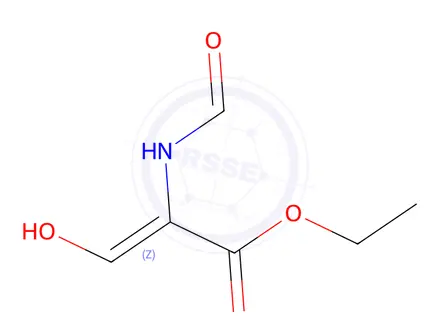 Chemical structure of 2-(Formylamino)-3-hydroxy-2-propenoic Acid Ethyl Ester