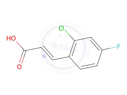 Chemical structure of 2-Chloro-4-fluorocinnamic Acid