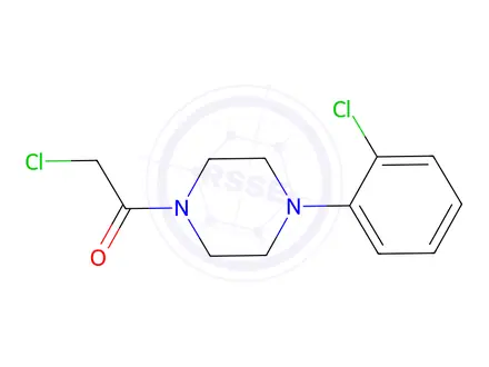 Chemical structure of 2-Chloro-1-(4-(2-chlorophenyl)piperazin-1-yl)ethan-1-one