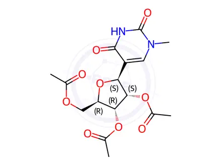 Chemical structure of 1-Methylpseudouridine Triacetate