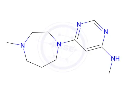 Chemical structure of n-methyl-6-(4-methyl-1,4-diazepan-1-yl)pyrimidin-4-amine