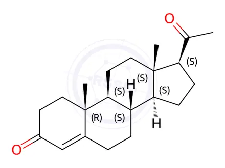 Chemical structure of Progesterone