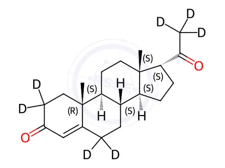 Chemical structure of Progesterone-d8