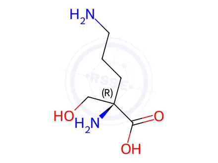 Chemical structure of Ornithine, 2-(hydroxymethyl)-