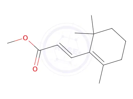 Chemical structure of methyl 3-(2,6,6-trimethylcyclohexen-1-yl)acrylate