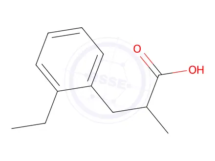 Chemical structure of 3-(2-Ethylphenyl)-2-methylpropanoic acid