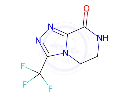 Chemical structure of Sitagliptin Pyrazinone Impurity
