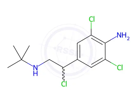 Chemical structure of 4-(2-(tert-butylamino)-1-chloroethyl)-2,6-dichloroaniline