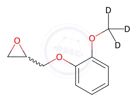 Chemical structure of 2-[(2-Methoxyphenoxy)methyl]oxirane-d3